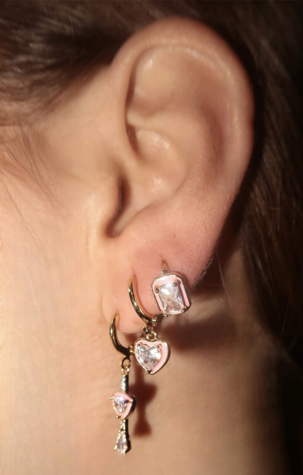 Boucles d'oreilles Keid Rose