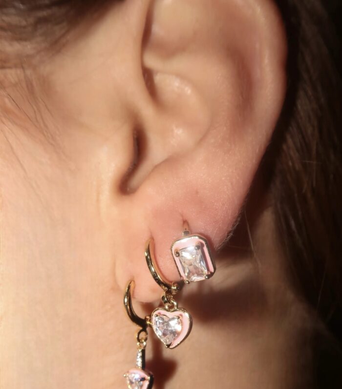 Boucles d'oreilles Keid Rose